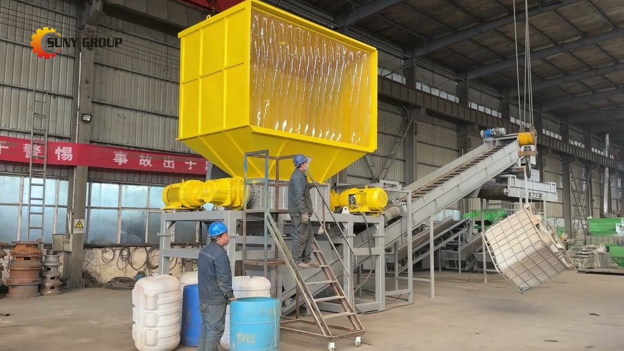 Plastic Drum & IBC Tank Shredding Machine | Heavy Duty Industrial Shredder