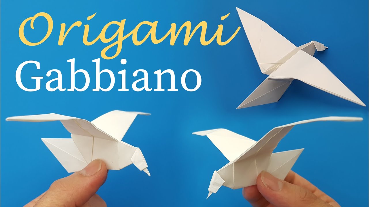 Origami: gabbiano, come fare un gabbiano di carta (facile)