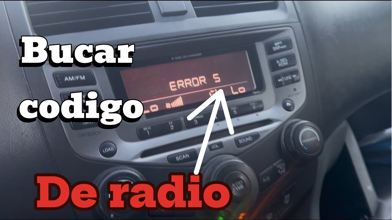 Cómo encontrar el código de radio honda accord 2007