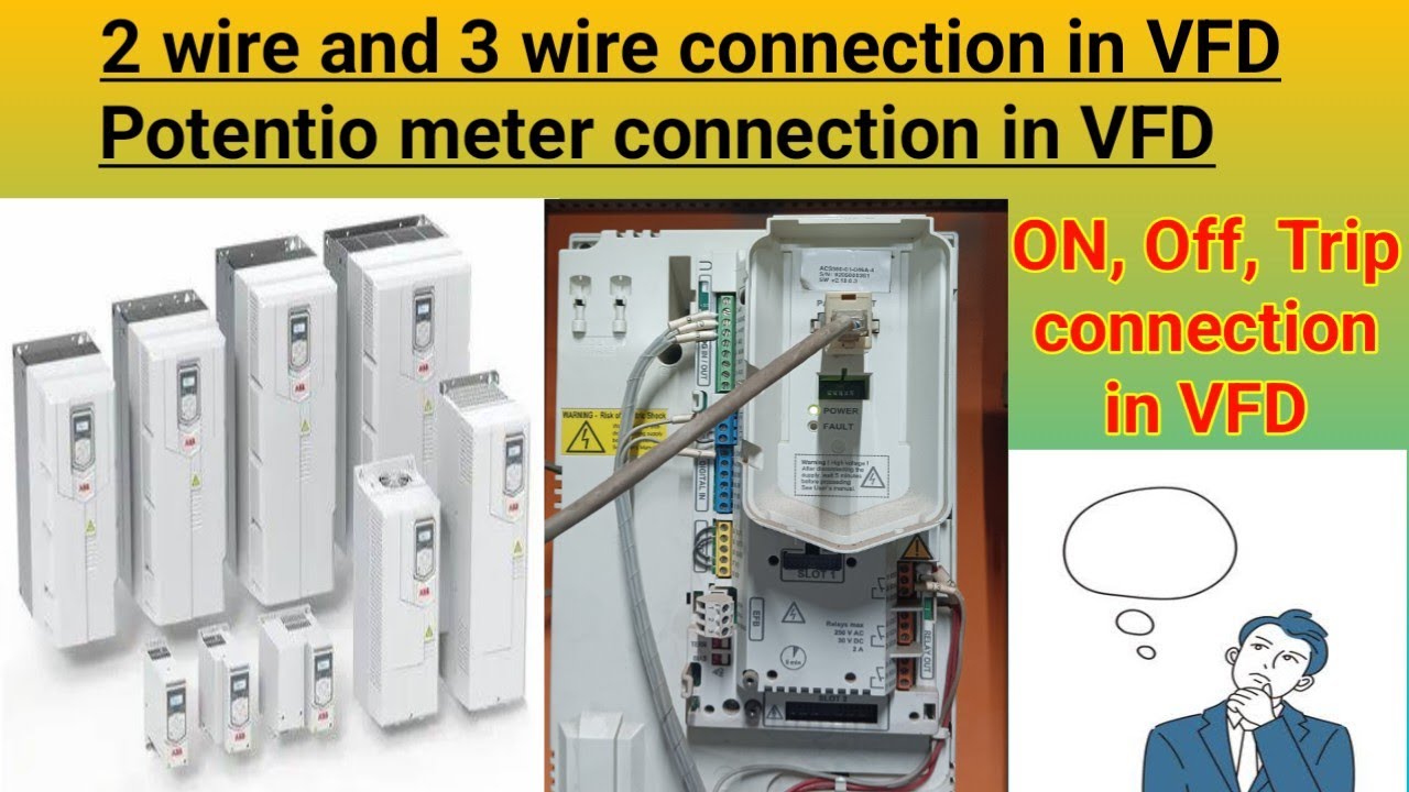 2 wire & 3 wire connection in VFD