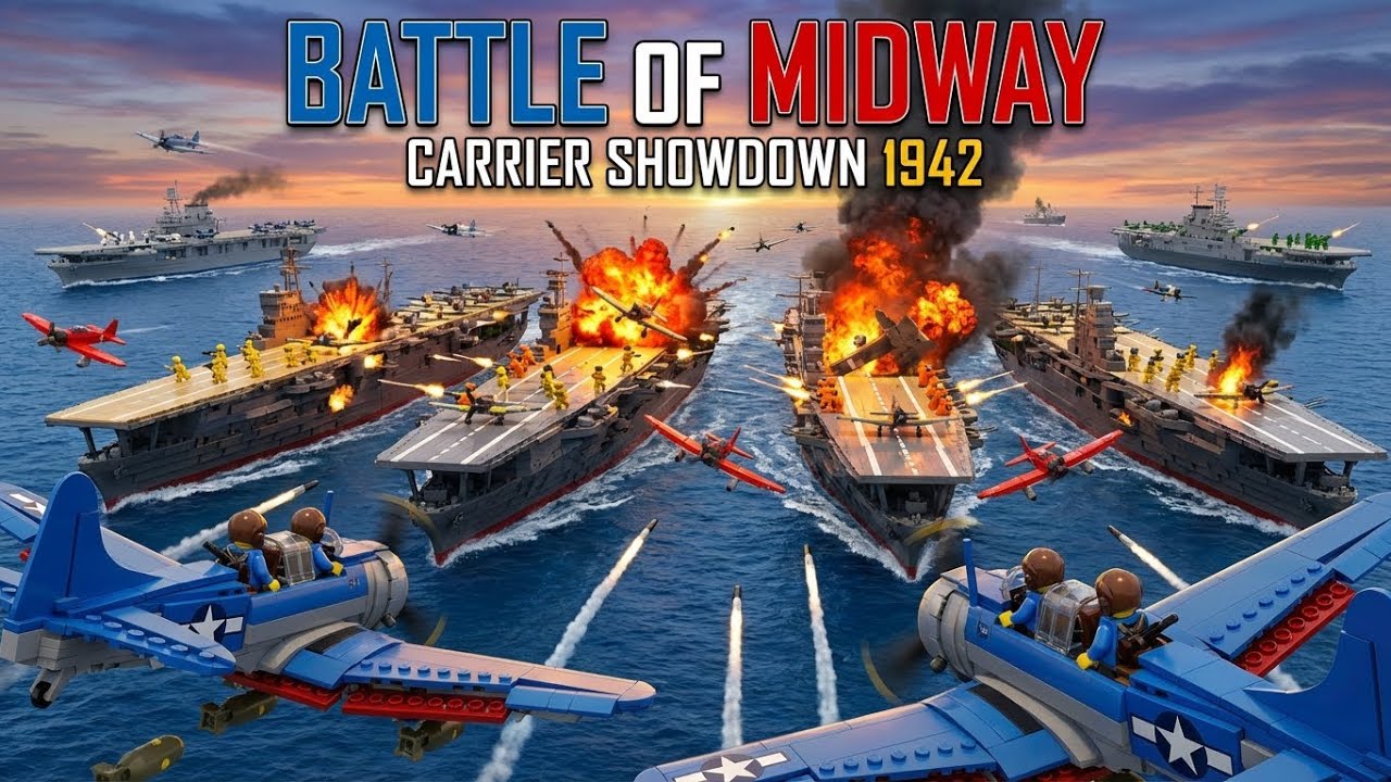 LEGO Battle of Midway! ⚓ Carrier Showdown - EPIC Naval Air Combat! 🎖️
