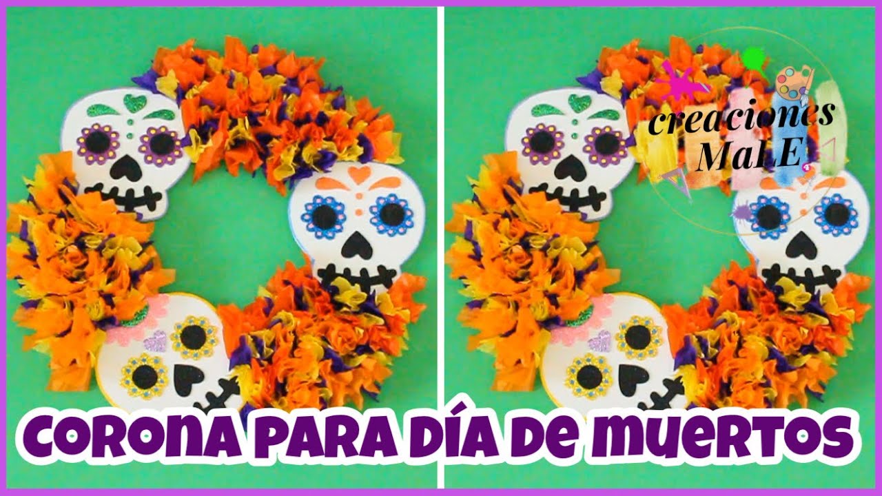 CORONA PARA EL DÍA DE MUERTO || DIY