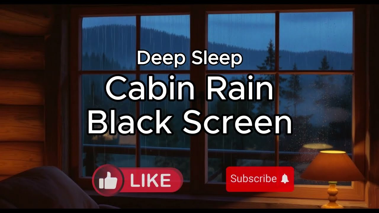 10 Hours Cozy Cabin Rain Sounds for Deep Sleep | Black Screen, No Music