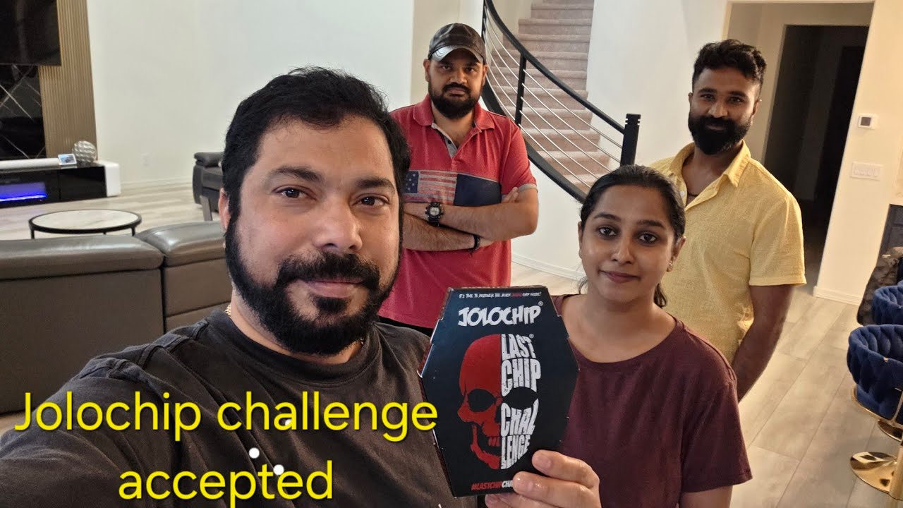 Jolochip challenge with friends, challenge accepted usa telugu vlogs, trying extreme food spicy chip