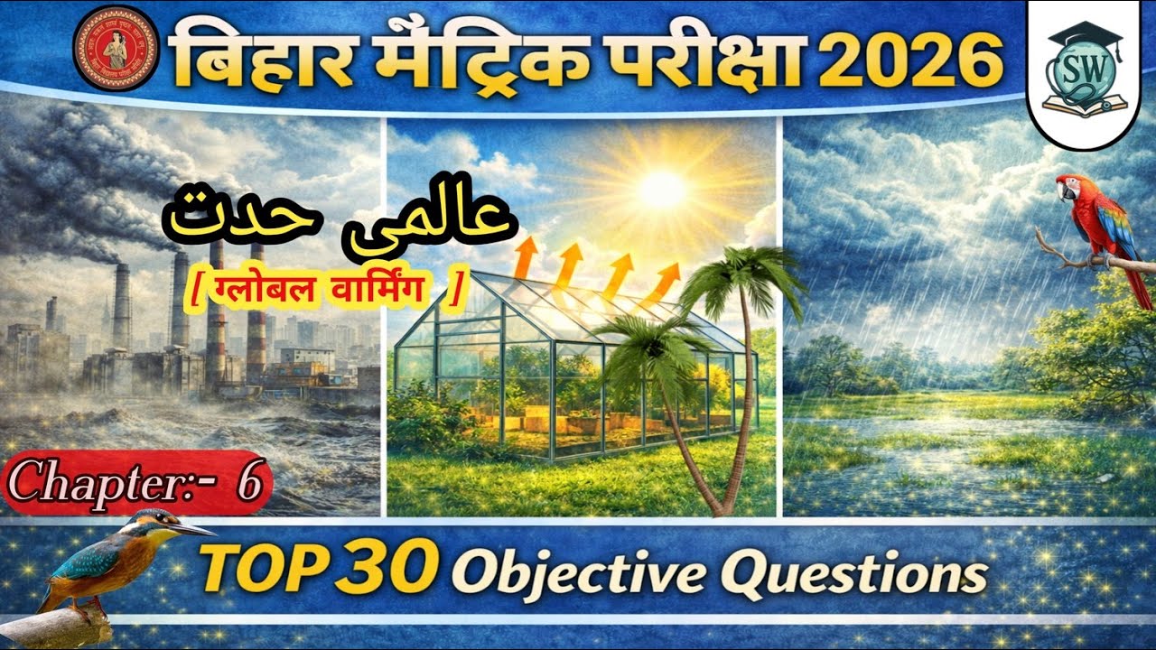 ग्लोबल वार्मिंग || 🔴Live Class-10th || Urdu_Chapter:-6 || Top 30 Objective Question|| #urduclass10