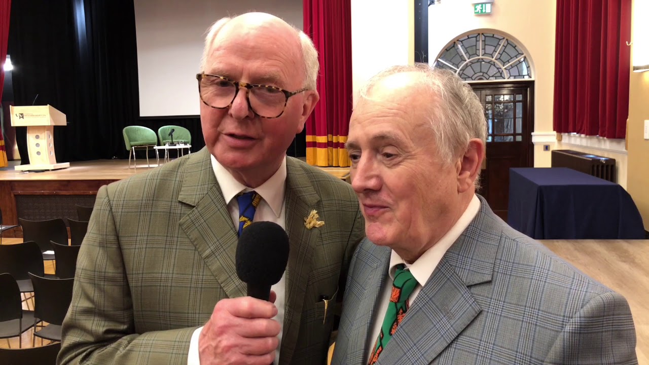 Turner prize winning artists Gilbert and George visit the University of Wolverhampton
