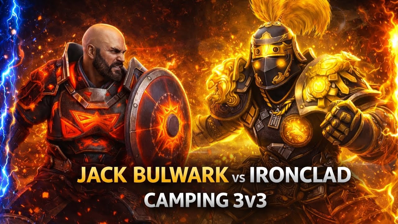 Jack Bulwark vs Ironclad CAMPING 3v3 😤 | Shadow Fight Arena Ranked