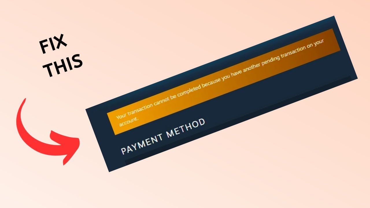 Fix &ldquo;Your transaction cannot be completed because you have another pending transaction