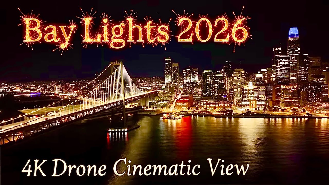 Bay Lights San Francisco returns Mar 20 | 4k Drone Cinematics