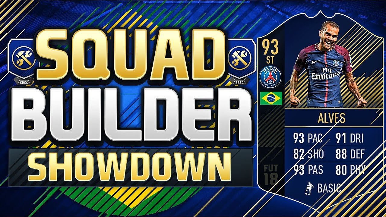 FIFA 18 SQUAD BUILDER SHOWDOWN!!! STRIKER TEAM OF THE YEAR DANI ALVES!!! Fifa 18 Squad Duel
