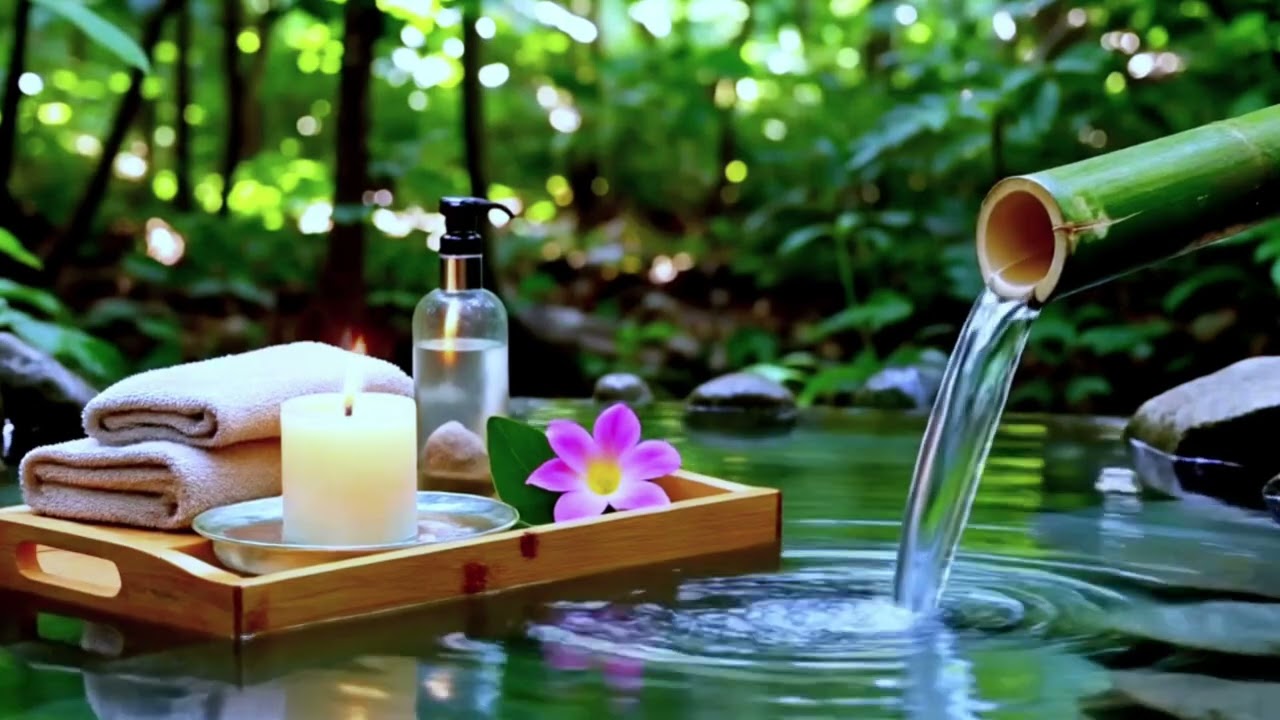 Serene Zen Garden Ambience – Tranquil Water & Soft Piano Music