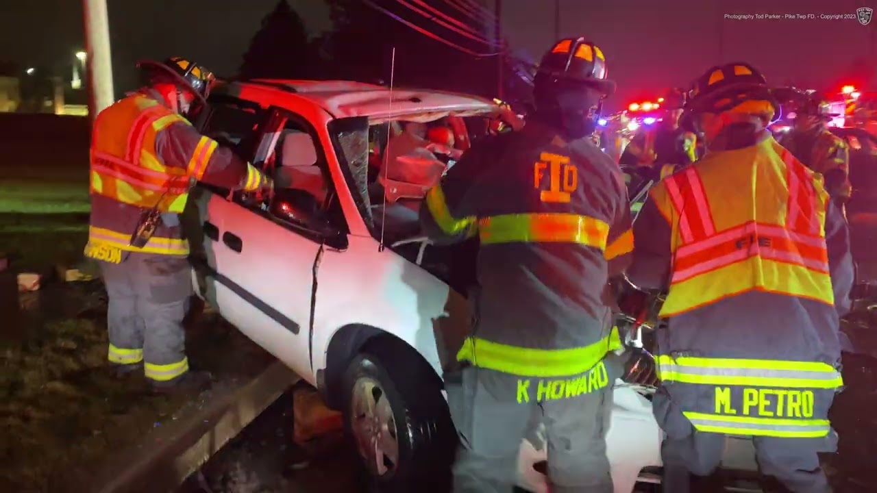 12-8-2024.     Two vehicle extrication - Pike Township FD and IFD