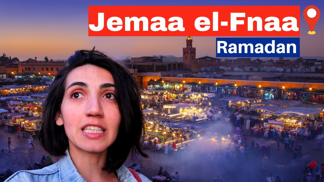 Ramadan in Morocco: Marrakesh Medina (Jemaa el-Fnaa Square) in the evening during Ramadan