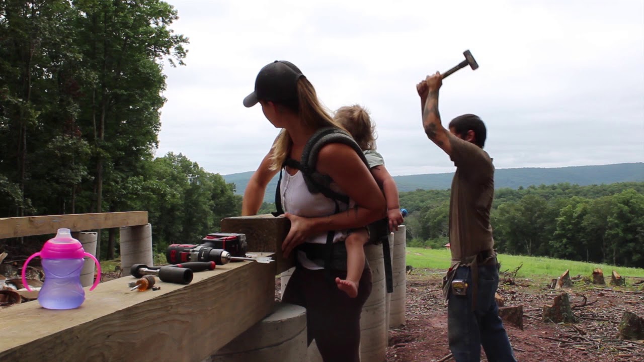 Placing The Beams For Our A-Frame