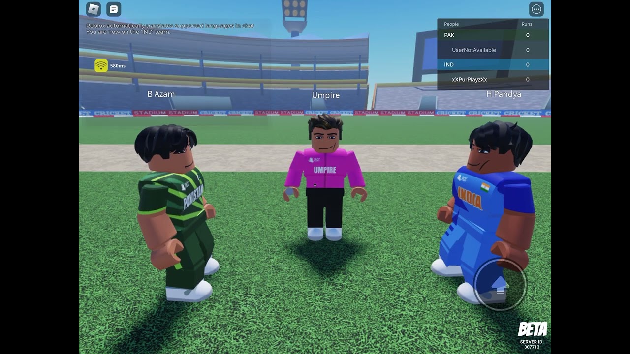 Playing RCC Roblox cricket council! very fun game! II Purvashj216