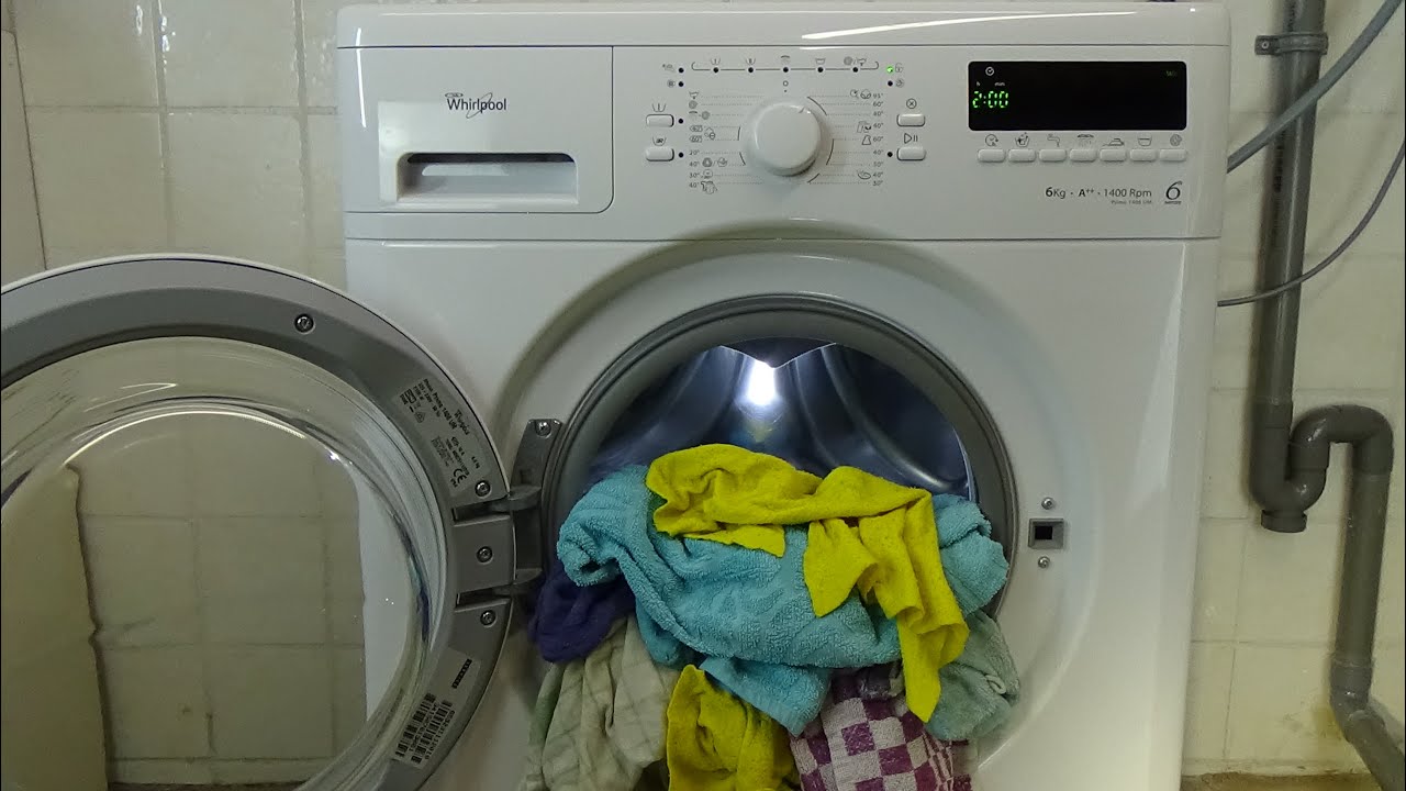 Whirlpool Primo 1406 UM Cotton antibacterial 95 °C program washing machine, lavadora movie 