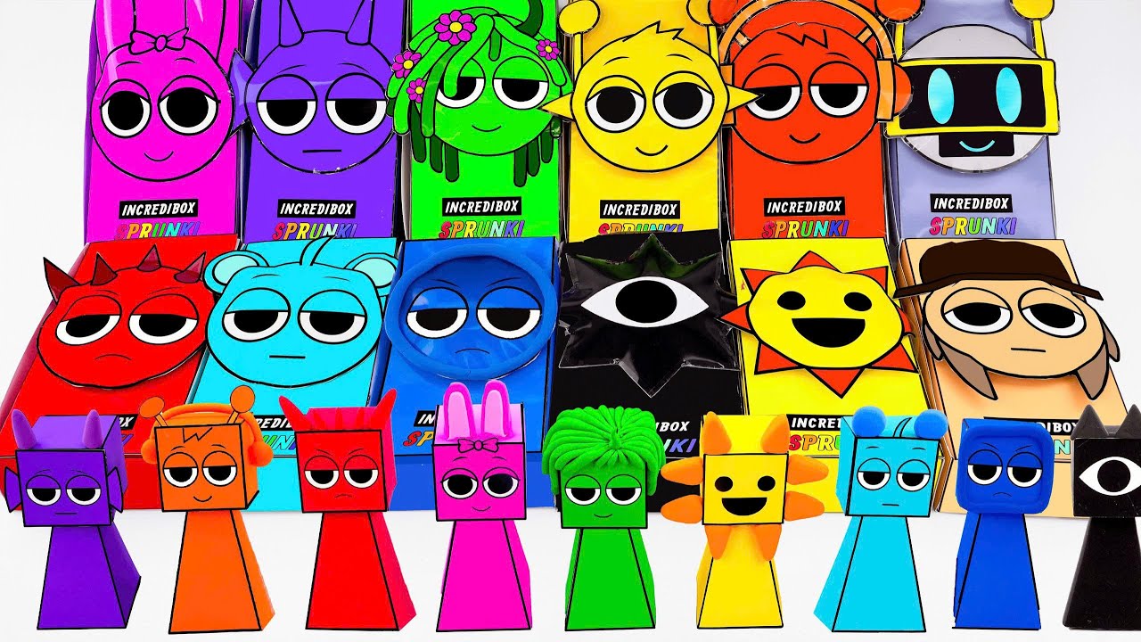 💖Paper DIY💖 Making Clay Incredibox SPRUNKI BLIND BOX Unboxing | How To Make by Mr.Blind Bag ASMR
