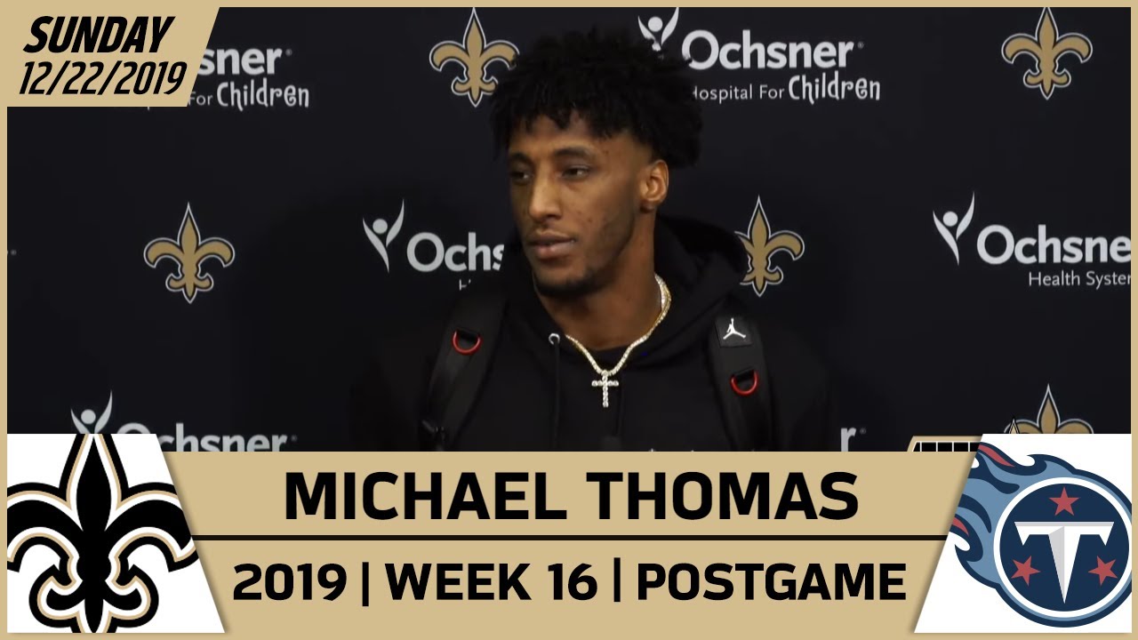 Michael Thomas Postgame After Week 16 Win vs Titans | New Orleans Saints Football