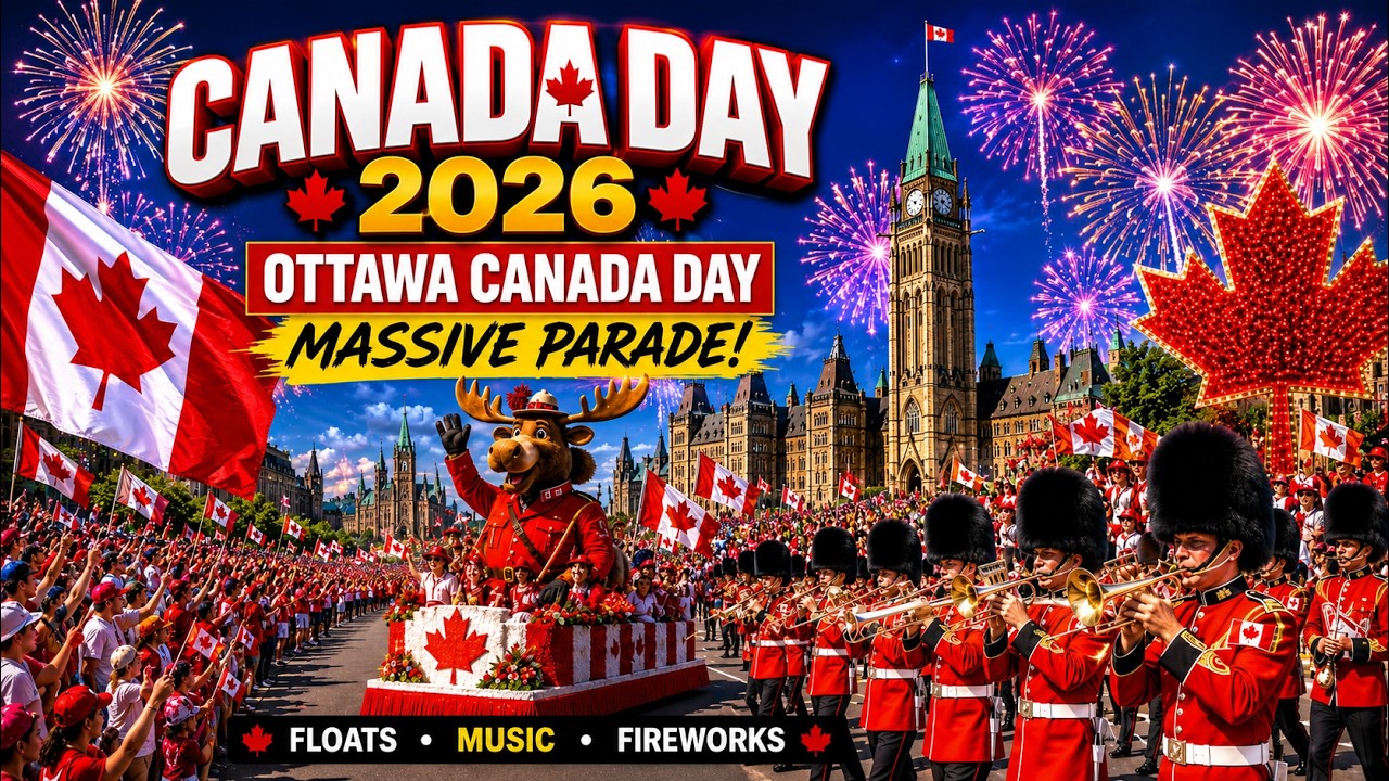 Canada Day 2026! Ottawa LeBreton Flats Spectacle Massive Parade, Fireworks, Huge Floats!