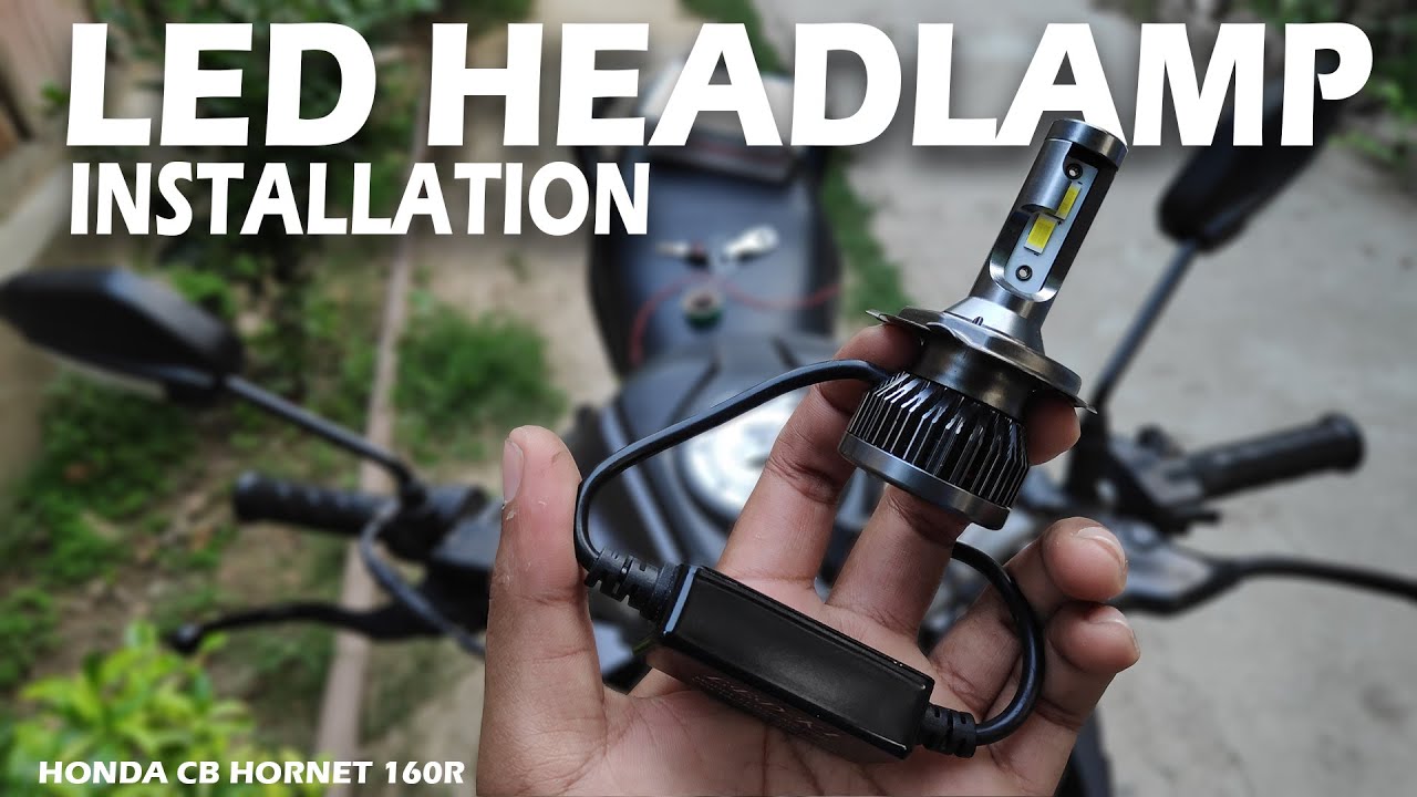 LED HEADLAMP INSTALLATION ON HONDA CB HORNET 160R | HORNET 160R | HEAD LIGHT MODIFECTION | 2021