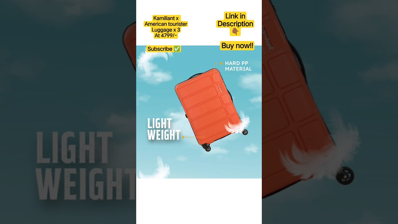 🚨 Travel Deal Alert! Kamiliant x American Tourister Hard Shell Luggage x 3 Set at JUST ₹4,799 🔥✈️