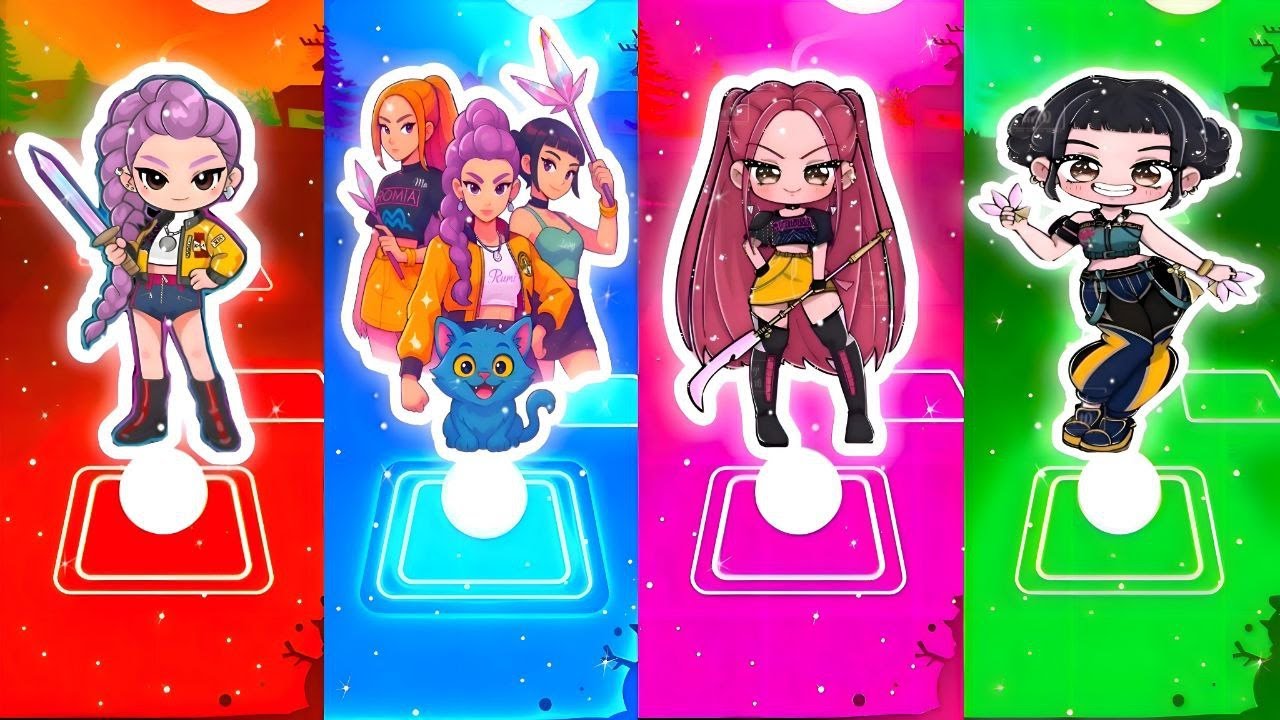 Kpop Demon Hunters: Tiles hop EDM RUSH 💃🕺 #tilrsho#motivation# funny # tileshop#coffin dance#