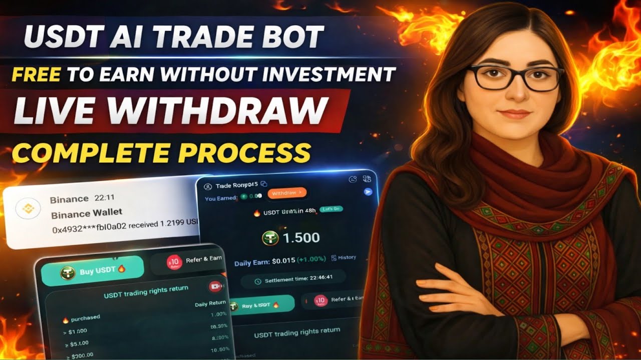 USDT AI TRADE BOT Free To Earn 2026 | New Telegram Trade Bot Live Withdraw | TechSonya45