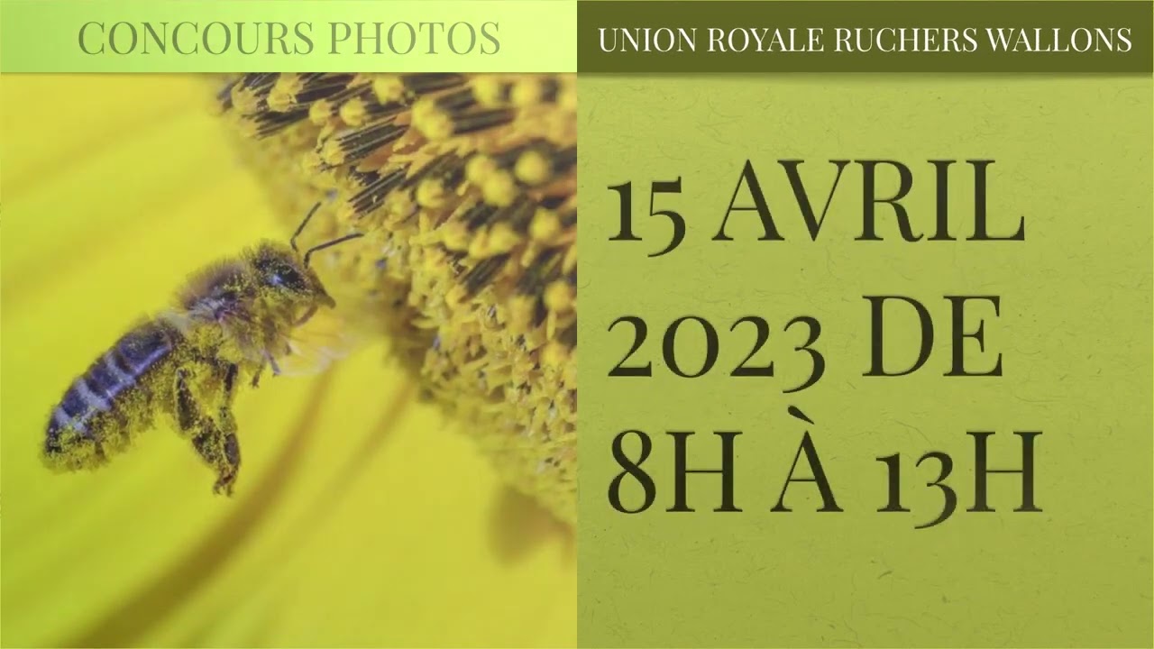 Concours photos, march&eacute; aux abeilles, Union Royale des Ruchers Wallons, le 15 Avril 2023 de 8H &Aacute; 13H