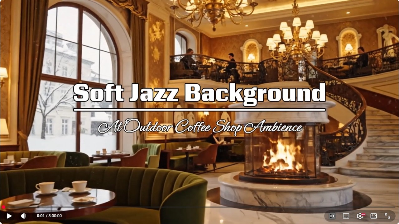 Cozy Spring Morning 🌸 Soft Jazz Background Music at Outdoor Coffee Shop Ambience for Work