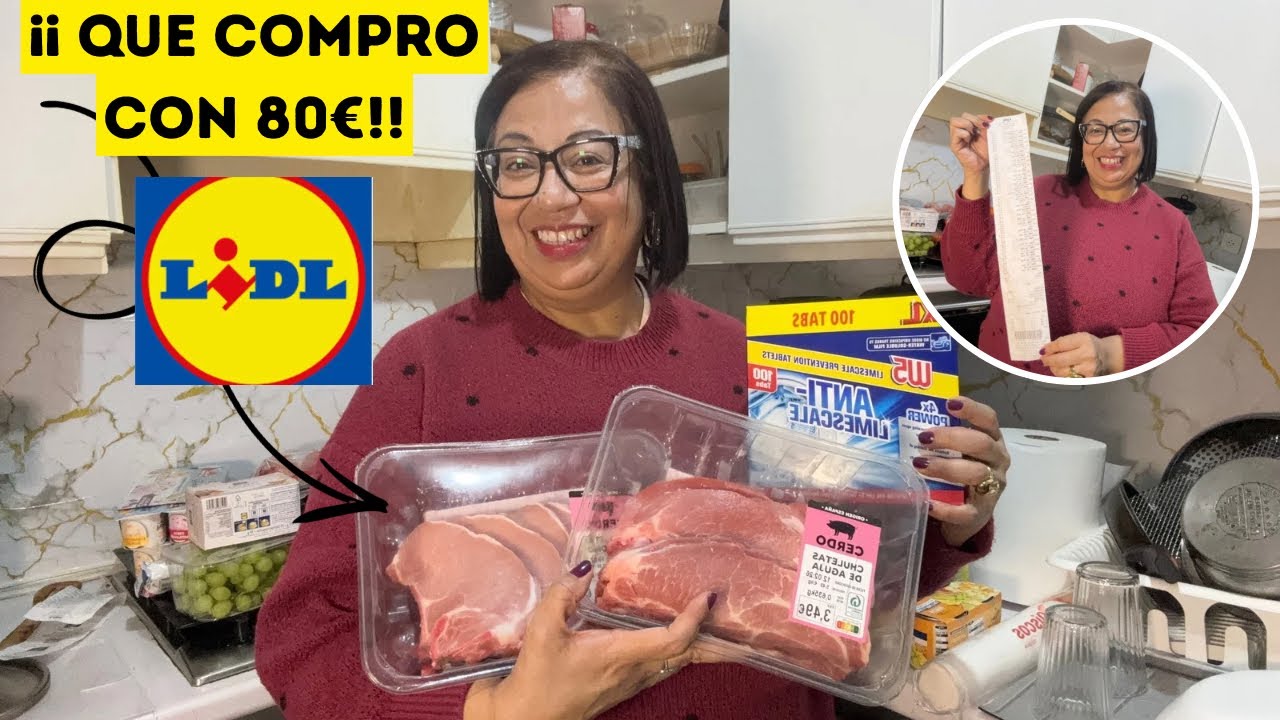 COMPRA SEMANAL CON PRECIOS Y PRESUPUESTO DE 80€ en supermercado LIDL 
