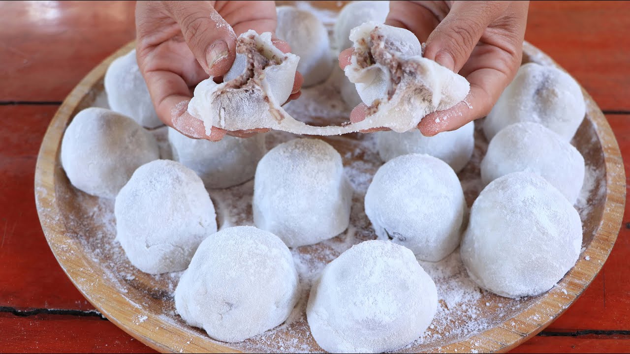 Red Bean Mochi - Sticky rice cake recipe
