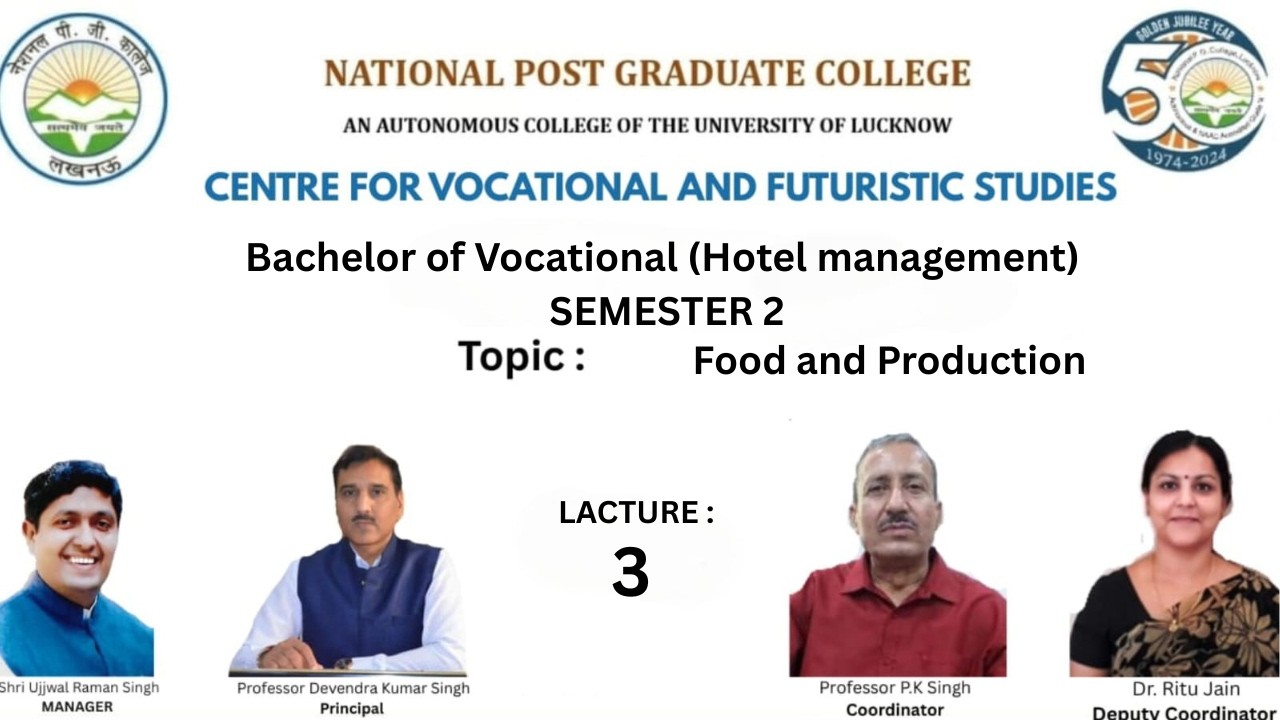 Food and Production (Hotel m. sem 2)