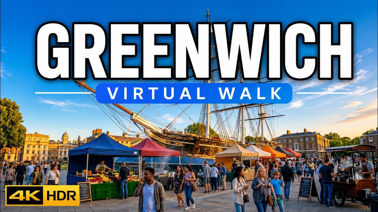 Greenwich London Walking Tour | Royal Park, Cutty Sark & Historic Landmarks | 4K HDR