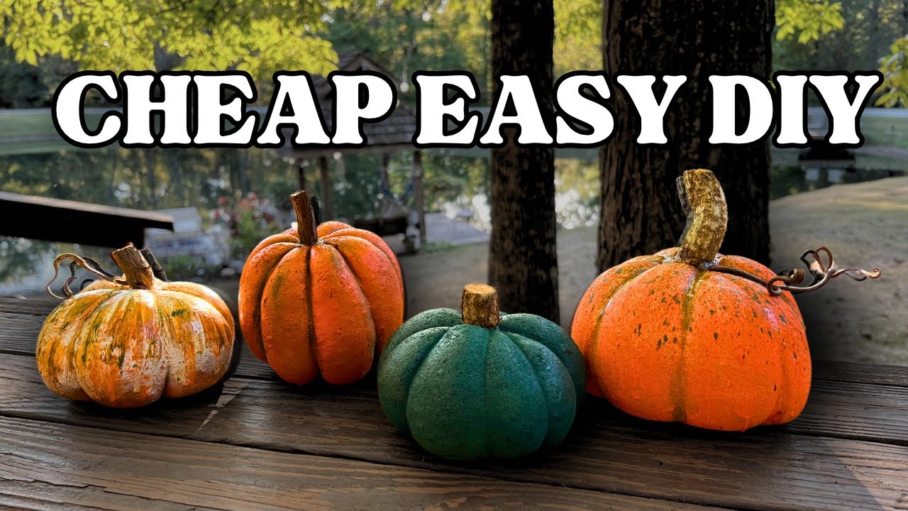 Concrete Pumpkin DIY | Concrete and Panty Hose DIY