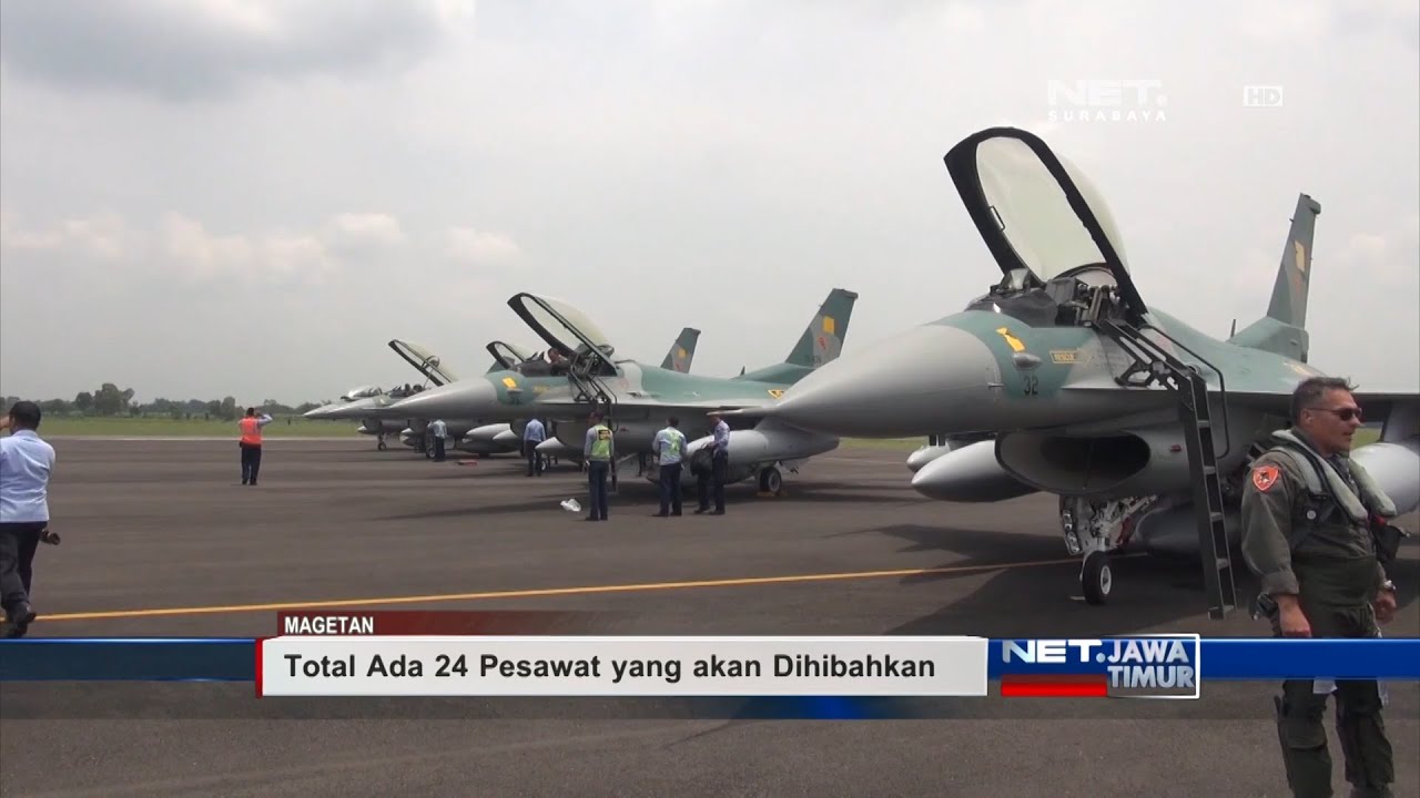 NET. JATIM - 5 PESAWAT HIBAH DARI PEMERINTAH AMERIKA TIBA DI MAGETAN