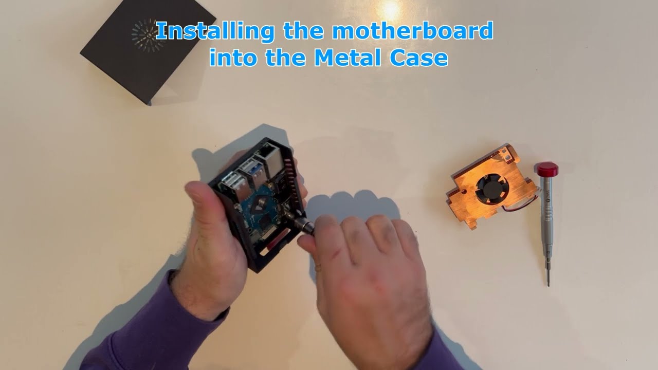 Orange Pi 5 Pro with Copper Cooler active Fan and Case Metal Shell Assembly Tutorial 4K
