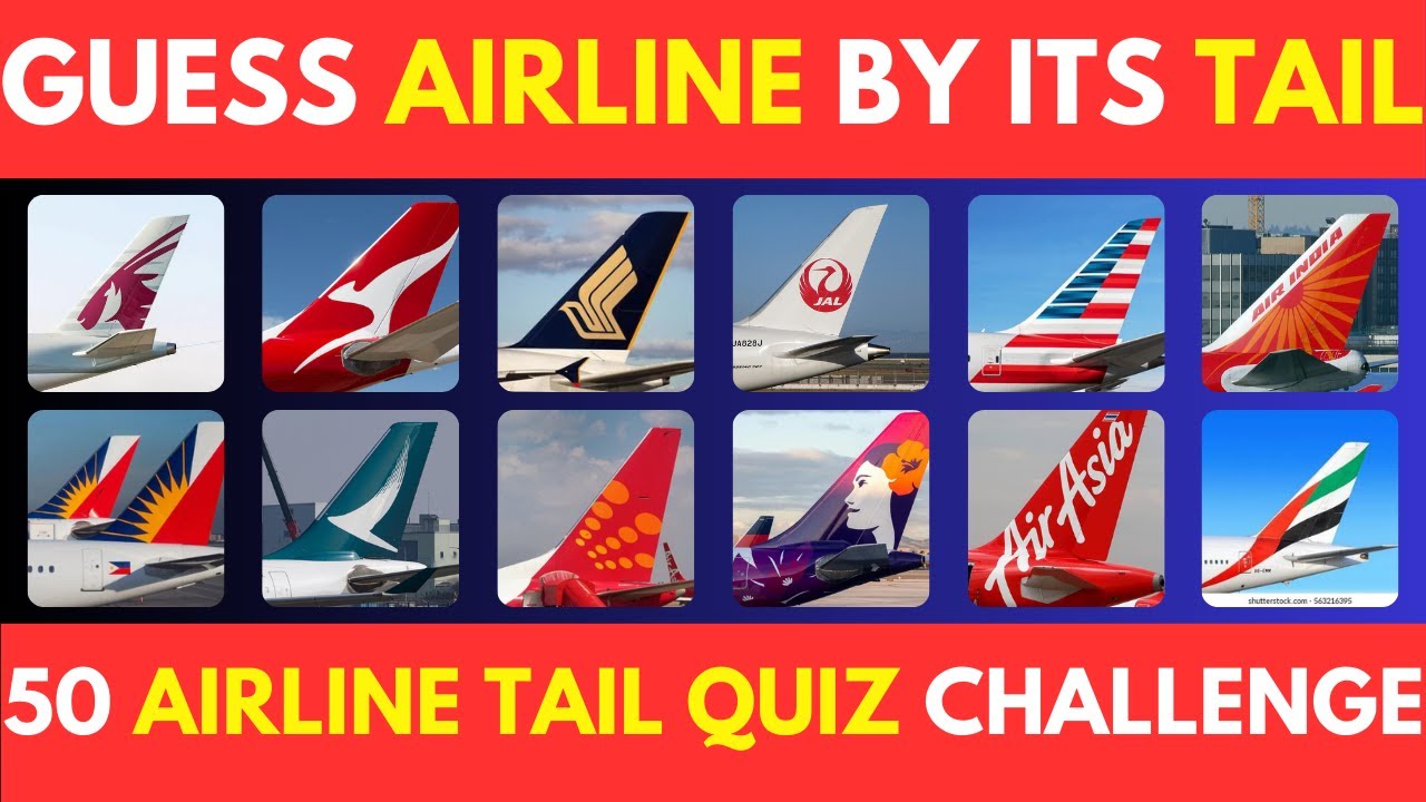 Guess the Airline by Its Tail ✈️ | 50 Airline Tail Quiz Challenge