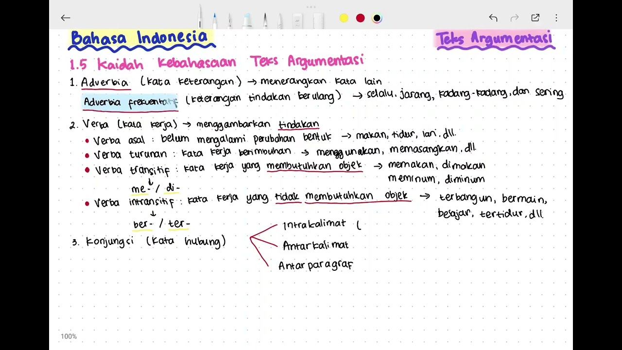 Subbab 5 Kaidah Kebahasaan Teks Argumentasi