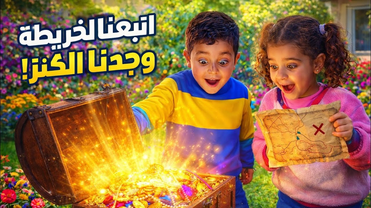 وجدنا كنزاً في حديقة المنزل😍😱واتبعنا الخريطة