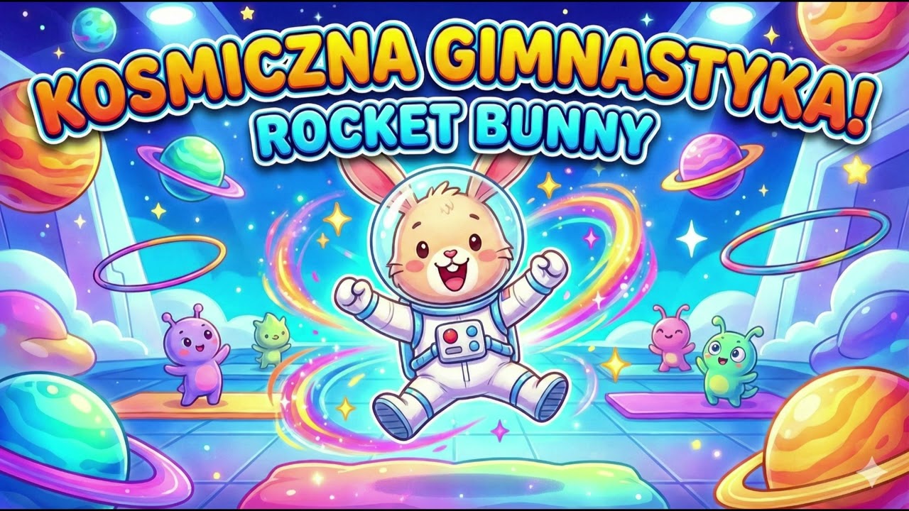 Gimnastyka dla dzieci 🚀 Części ciała z Rocket Bunny | Piosenka Pokazywanka