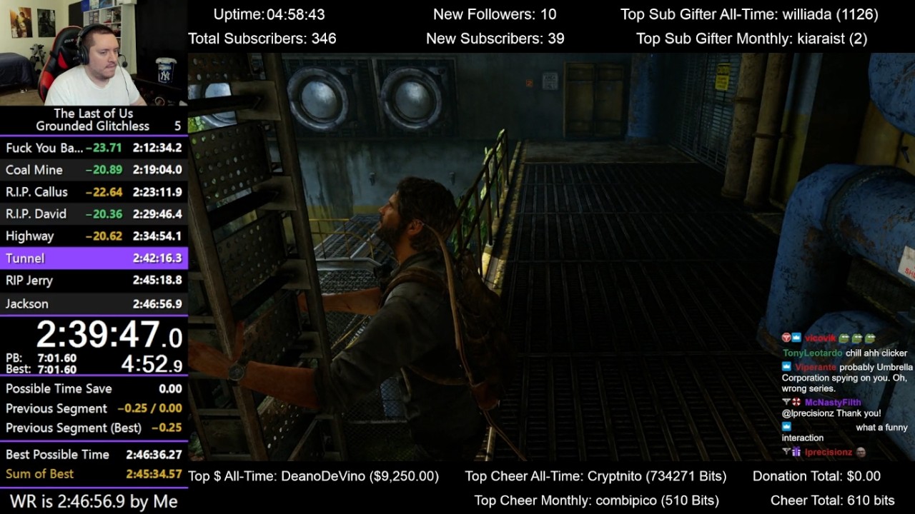 2:46:44 Paced Grounded Speedrun that died to a game crash in Tunnel
