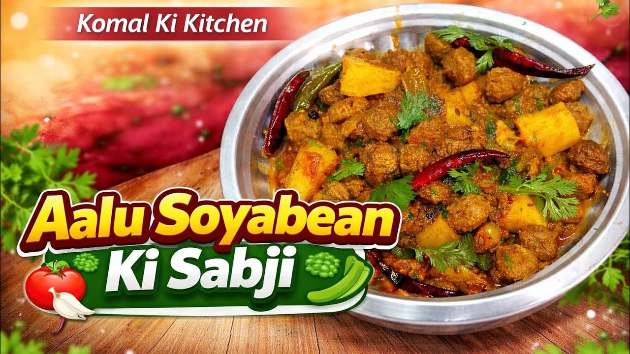 आलु-सोयाबिन की सब्ज़ी| ऐसी बनाएँ कि सब उंगलियाँ चाटते रह जाएँ | Easy&Tasty Recipe, komal ki kitchen