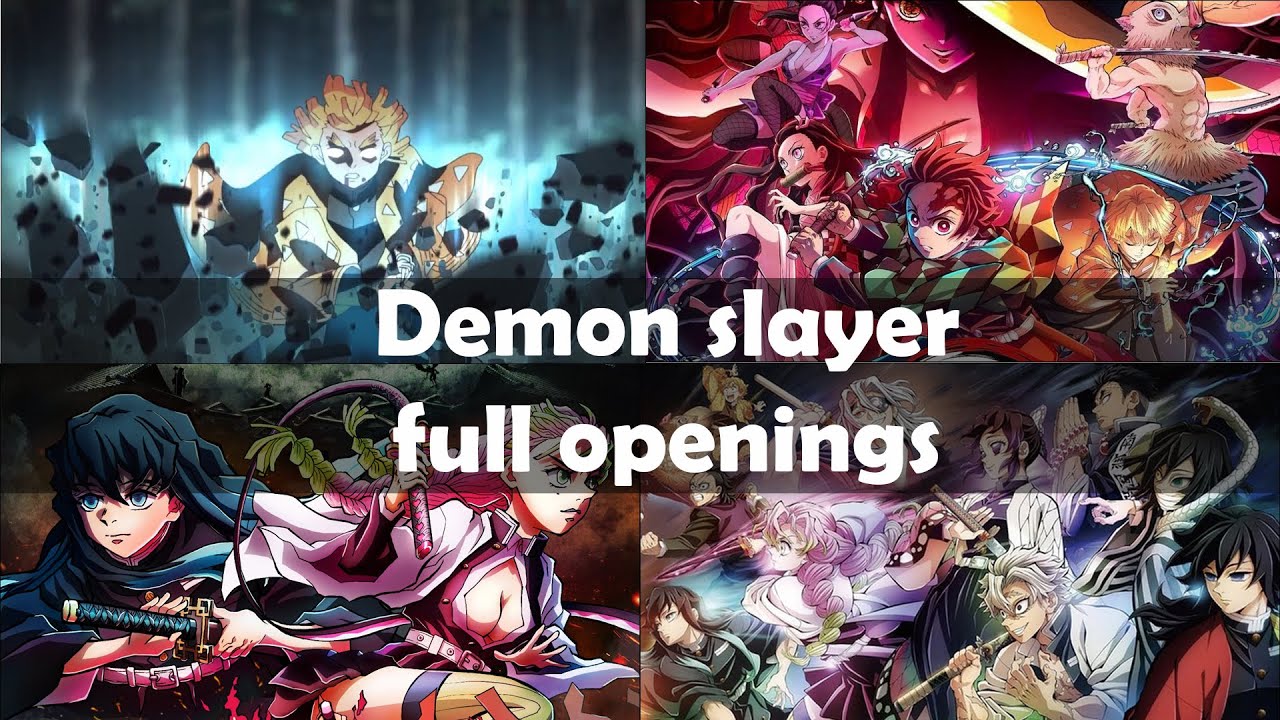 FULL ANIME OPENINGS KIMETSU NO YAIBA (Demon slayer) - S1 - S4