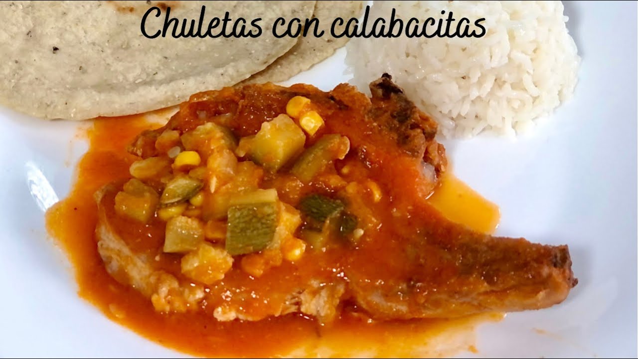 CHULETAS DE CERDO EN SALSA CON CALABACITAS | MENÚ SEMANAL | EN CASA CON IXCHEL
