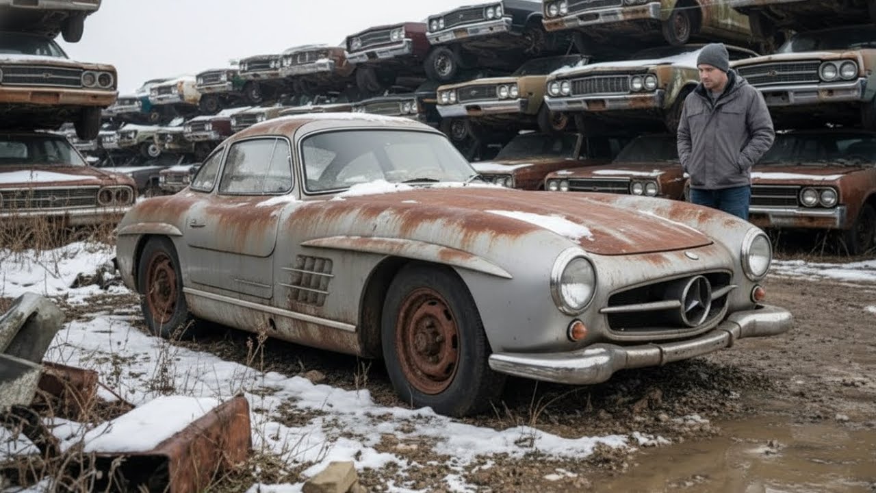 ASMR Car Restoration: Silver 1955 Mercedes-Benz 300SL Gullwing Abandoned to Better-Than-New #car