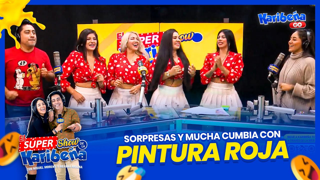 😍 Las bellas chicas de Pintura Roja nos traen sorpresas al set de #ElSuperShowDeLaKaribeña ❤️‍🔥