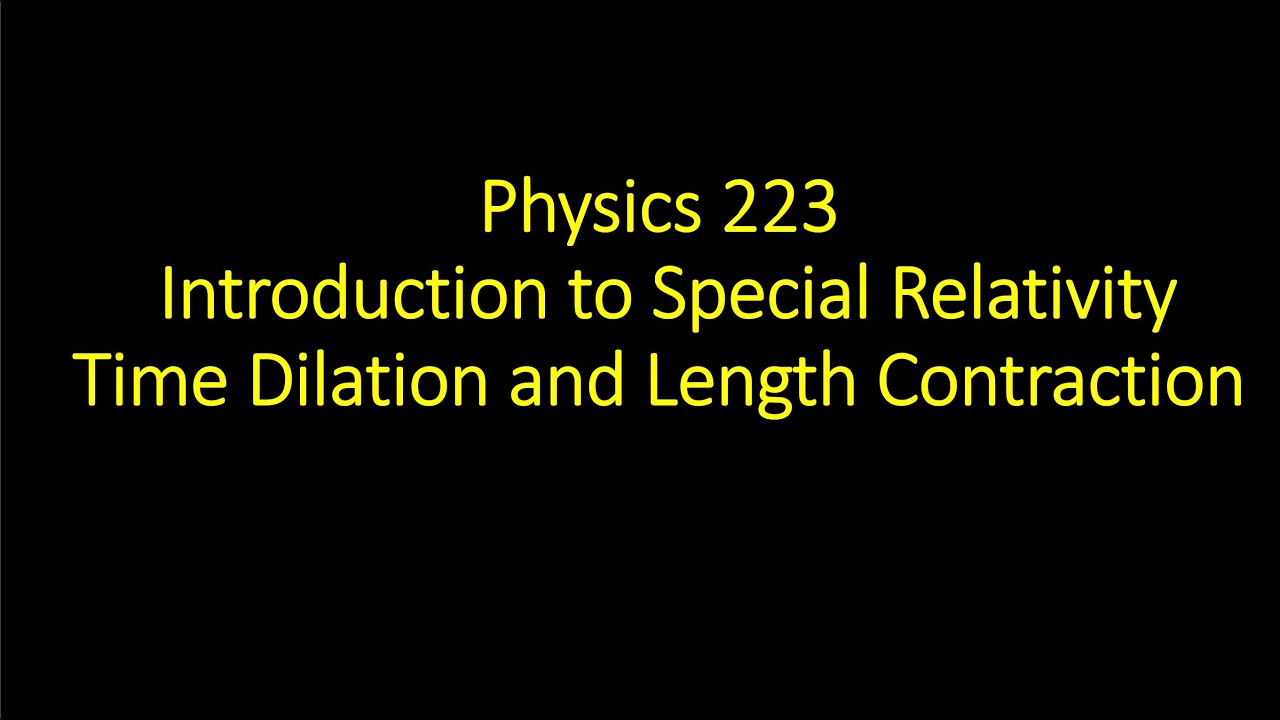 Introduction to Special Relativity