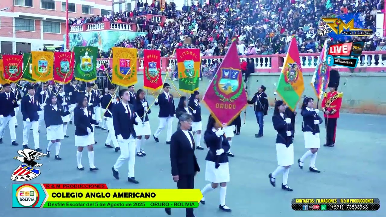 Banda De Música Colegio Anglo Americano,   Desfile Cívico Estudiantil 2025 BICENTENARIO DE BOLIVIA