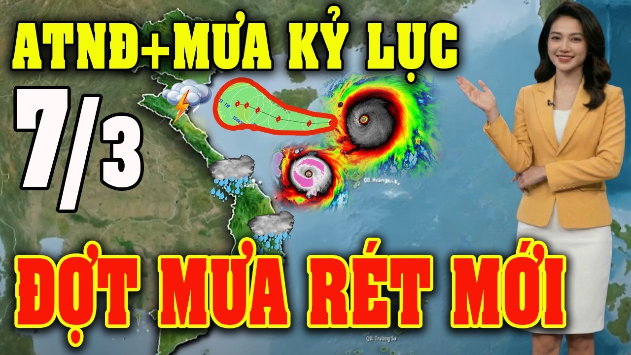 Tin bão Mới Nhất | Dự báo thời tiết hôm nay ngày mai 7/3 | dự báo thời tiết 3 ngày tới #thoitiet