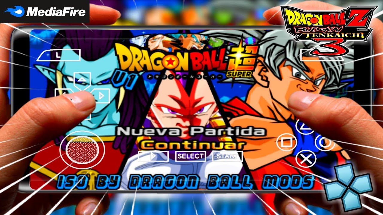 NOVO PROJETO DO DRAGON BALL SUPER TENKAICHI TAG TEAM PPSSPS ISO DBZ TTT MOD V1 COM TEXTURA DO BT3